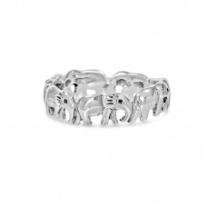 Silver Elephant Ring Stainless Steel Ring - R1105