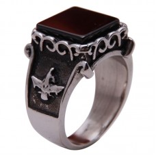 New design Iran style high quality 316l stainless steel ring-R1128