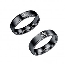 His and Hers Couples Stainless Steel Rings Set Wedding Band Set Anniversary Engagement Promise Ring