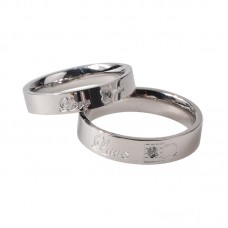 Couples Rings His Hers Wedding Ring Sets Engagement Anniversary Promise Band Stainless steel Lock & Key-Priced Separate