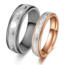 Titanium Stainless Steel "We Love Each Other" Wedding Band Set Anniversary/engagement/promise/couple Rings Best Gift