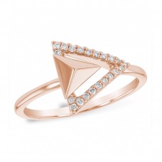 Rose-gold Color Arrow Ring In Stainless Steel - R840