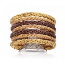 Classique Tri-Colored Stainless Steel Multi-Cable Ring - R845