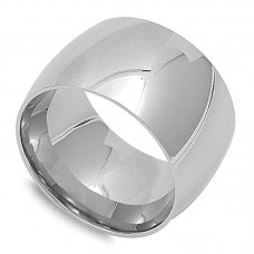 Plain Concave Band Stainless Steel Ring 