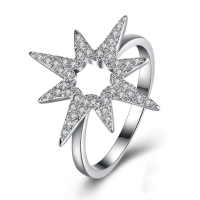 2017 fashion women Bohemia Big Star Christmas Gift stainless steel Rings