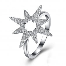 2017 fashion women Bohemia Big Star Christmas Gift stainless steel Rings