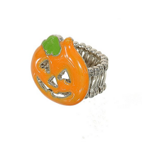 2017 Fashion Orange Pumpkin Stainless Steel Ring for  Halloween gift